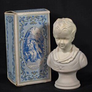 Vtg 70s Avon Bottle 18th Century Classic Figurine Young Boy Bust -Display Only
